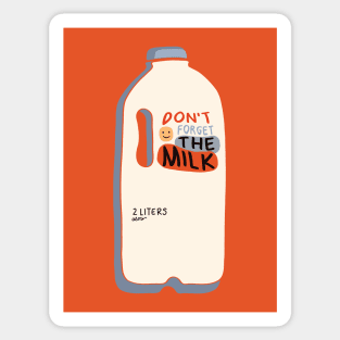 Don't Forget the Milk - Retro Milk Bottle Sticker